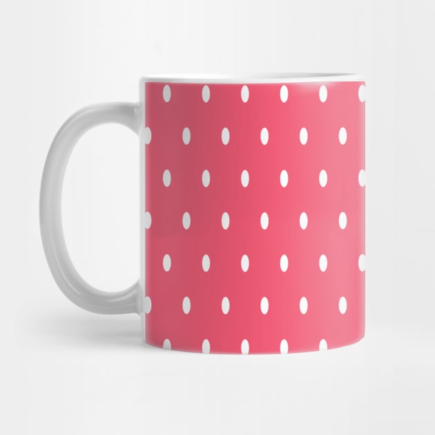 White dots on a Red Background by Eskitus Fashion